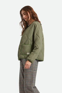 Brixton Delilah Quilted Jacket Olive Surplus