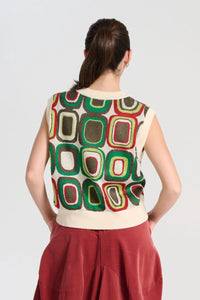 Olga de Polga Bristol Knit Vest Lush Green Wool