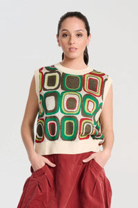 Olga de Polga Bristol Knit Vest Lush Green Wool