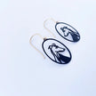 DENZ Mini Greyhound/Whippet/Iggy Earrings Black