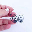 DENZ Mini Greyhound/Whippet/Iggy Earrings Black