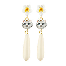 Load image into Gallery viewer, Nach NA1365 Harvest Time Cat Ivory Drop Earrings
