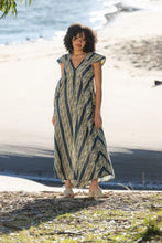 Load image into Gallery viewer, Cienna Hemi Cotton Dress Blue
