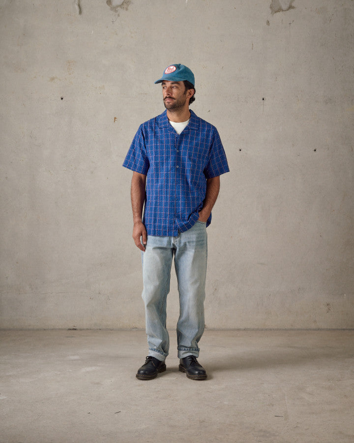 McTavish Holiday Collar Shirt Blue Multi