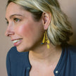 DENZ Blue Faced Honeyeater Earrings Honey/ Blue/ Black