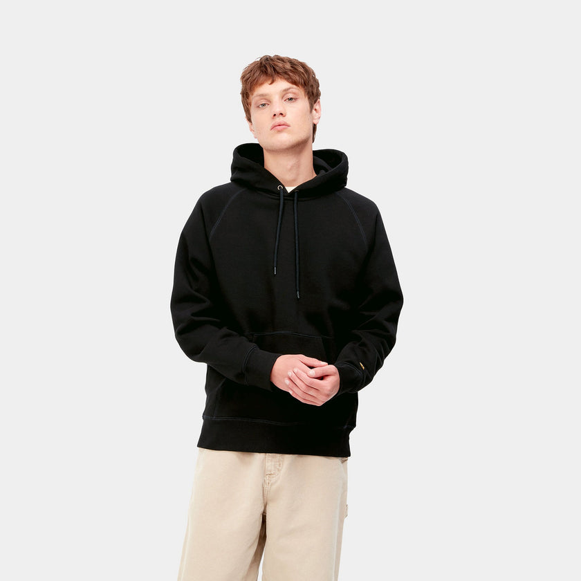 Carhartt WIP Hooded Chase Sweatshirt Black/Gold
