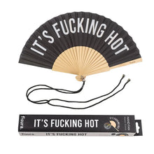Load image into Gallery viewer, Fisura &#39;F***ing Hot&#39; Hand Fan With Gift Box Black
