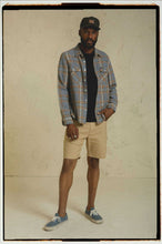 Load image into Gallery viewer, Brixton Bowery L/S Flannel Stonewash Blue/Sand
