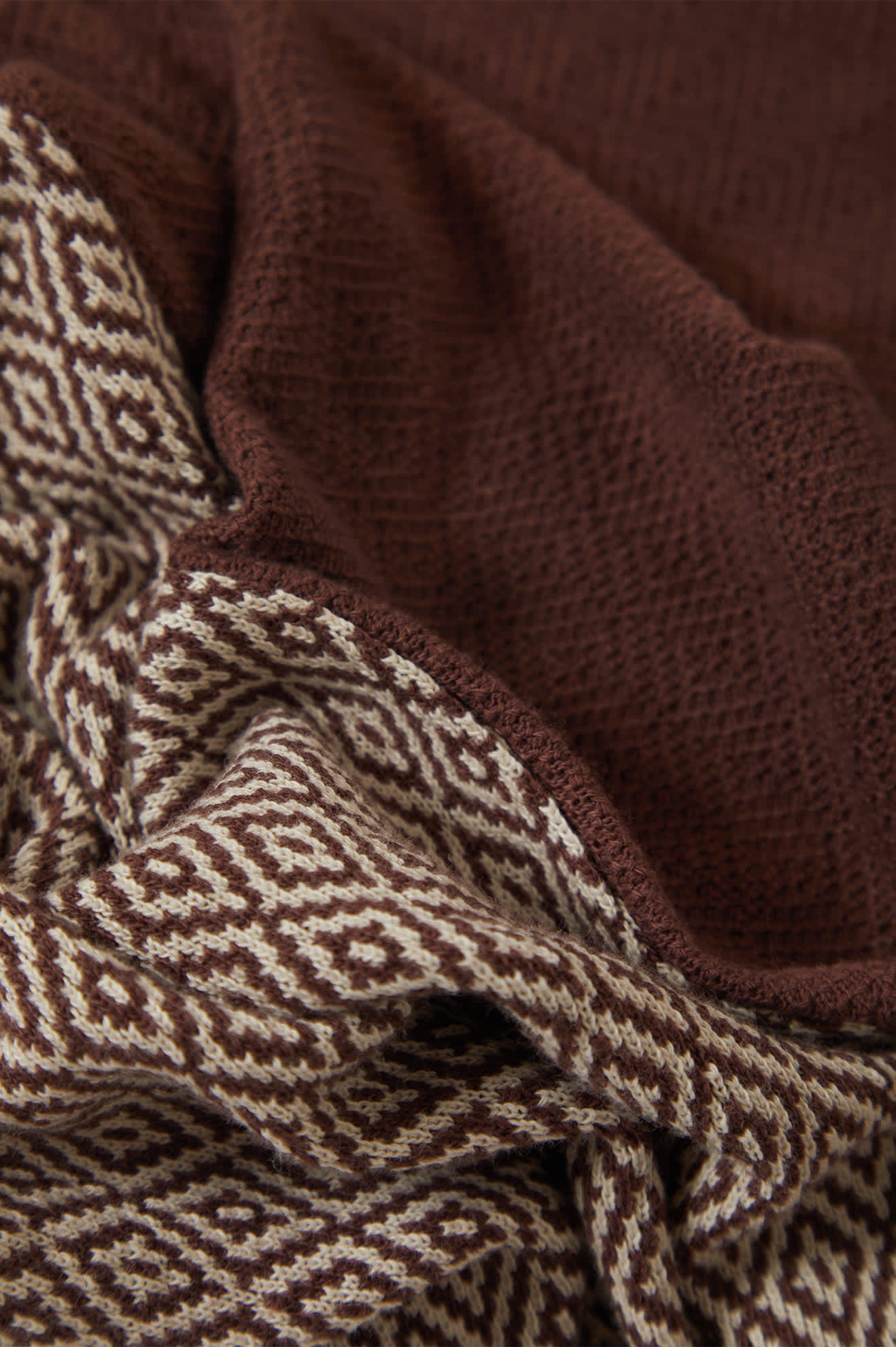 Brixton Theo Jacquard S/S Polo Chocolate/Off White