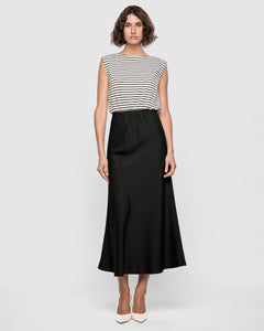 Staple The Label Alessia Combo Dress Black/Stripe