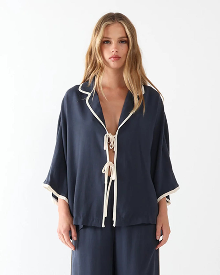 Lost In Lunar Rheea Shirt Navy