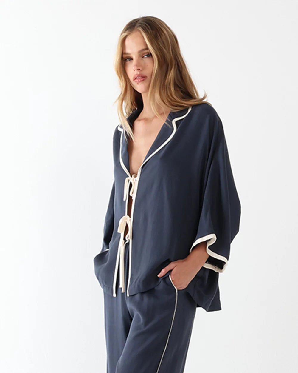Lost In Lunar Rheea Shirt Navy