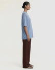 Staple The Label Orla Oversized Knit Tee Dusty Blue