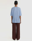Staple The Label Orla Oversized Knit Tee Dusty Blue
