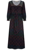 Sugarhill Brighton Linda Midi Dress Black Rainbow Star Lattice