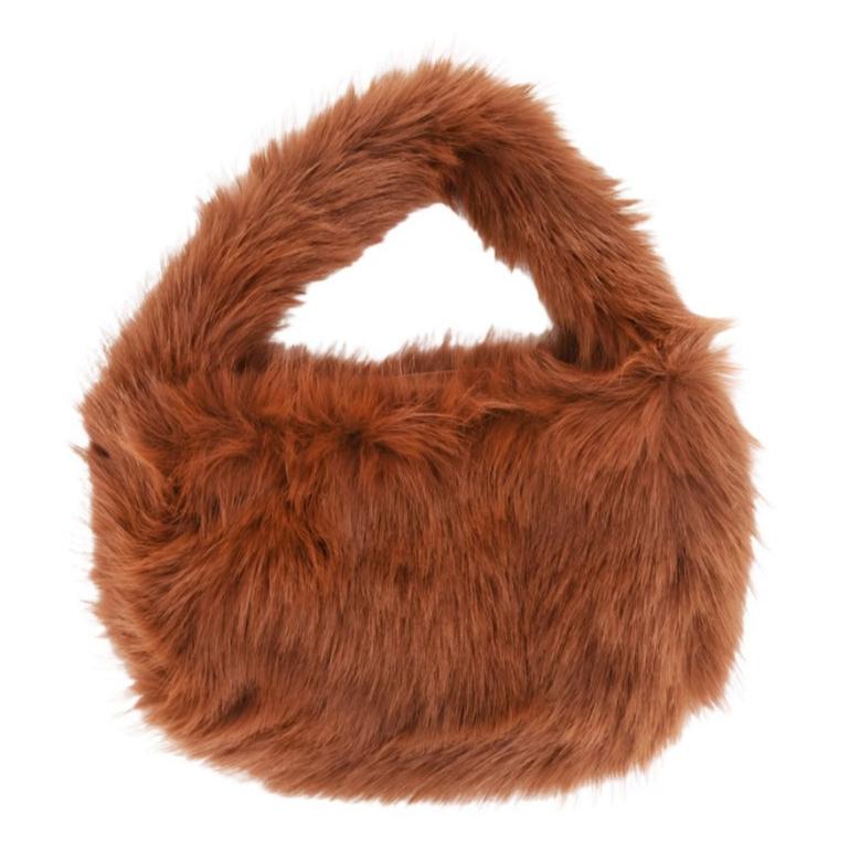 Cinnamon Creations Faux Fur Bag Marron