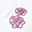 DENZ I'm Tiiired Actually Earrings Plum