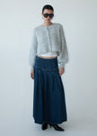 Staple The Label Roma Chambray Midi Skirt Indigo