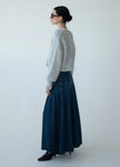 Staple The Label Roma Chambray Midi Skirt Indigo