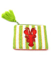 Tiger Tree Lobster Beaded Stripe Purse