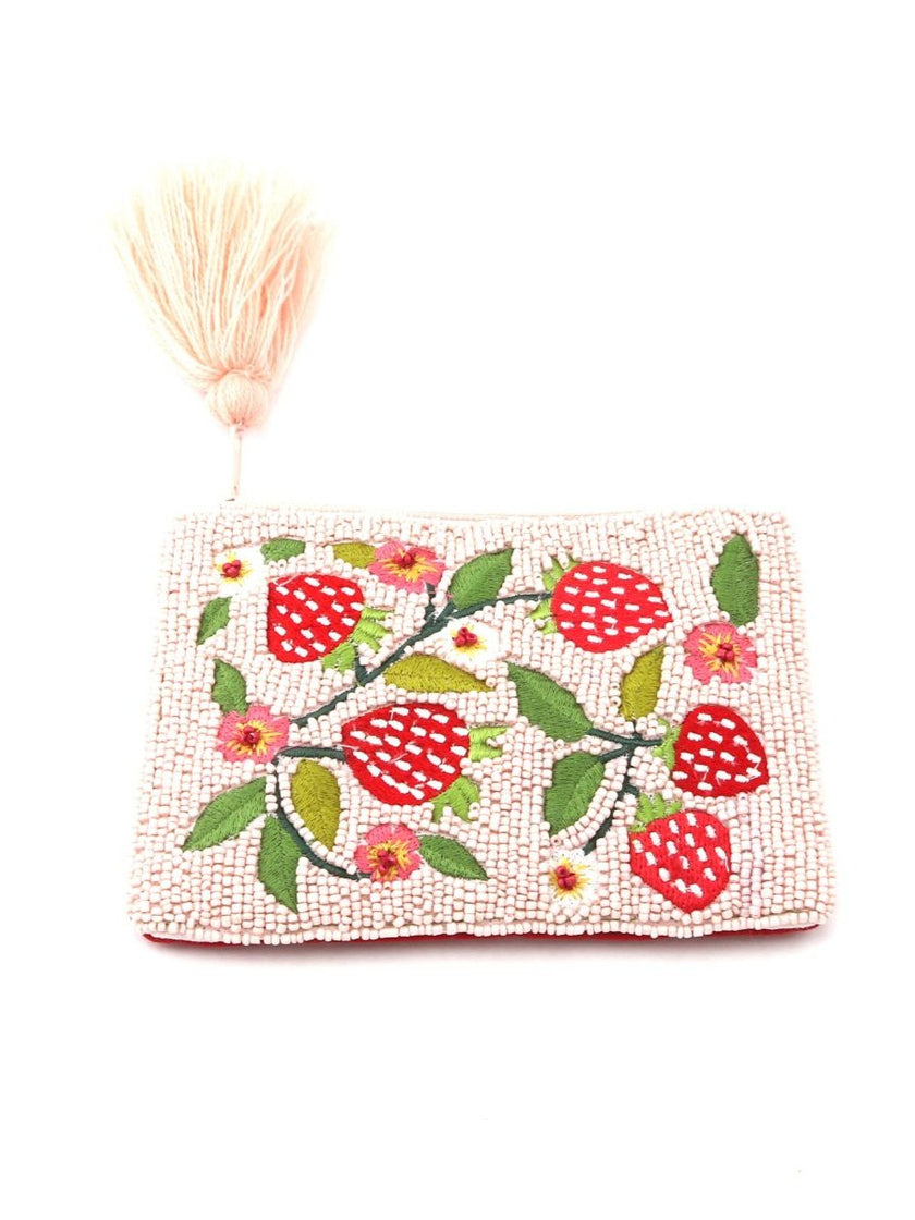 Tiger Tree Strawberry Field Beaded Purse