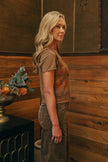 Italian Star Toddy Knit Vest Rust