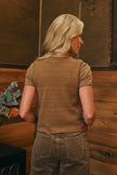 Italian Star Toddy Knit Vest Rust