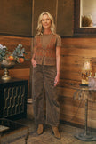 Italian Star Toddy Knit Vest Rust