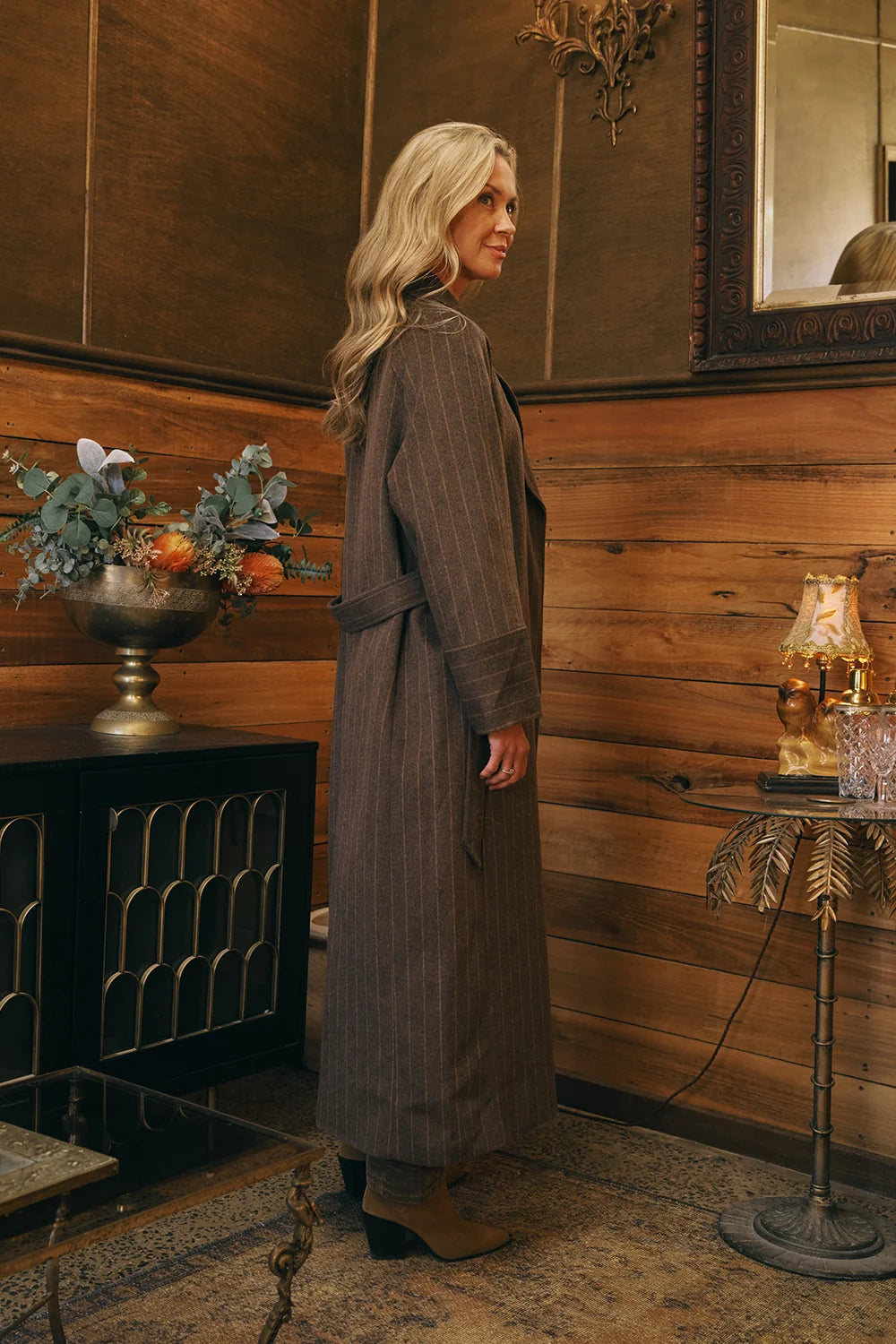 Italian Star Woods Wool Coat Chocolate