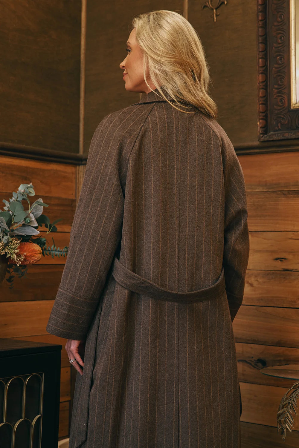 Italian Star Woods Wool Coat Chocolate