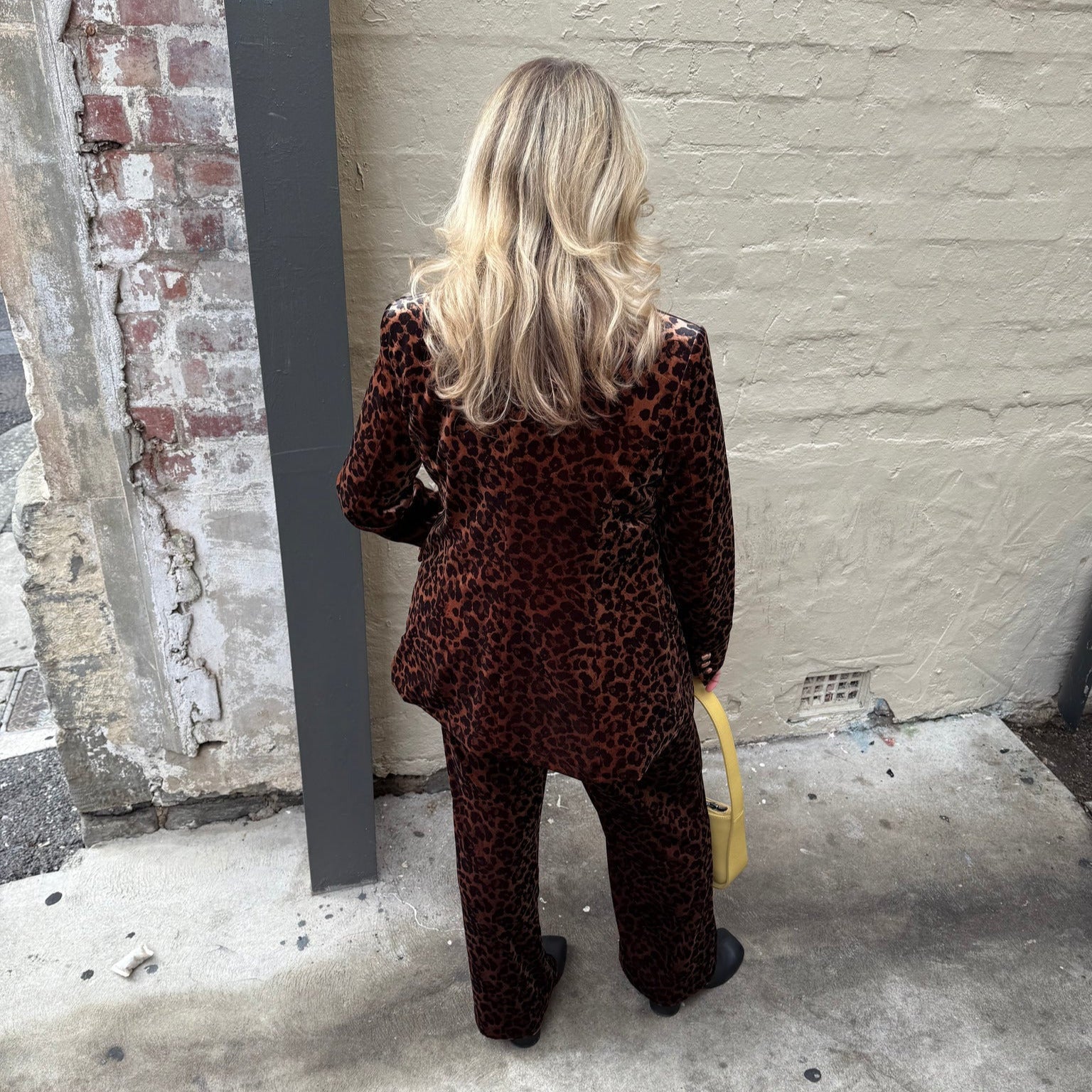 Italian Star Jets Velvet Pant Leopard
