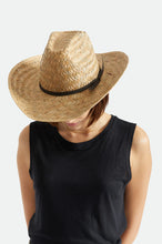 Load image into Gallery viewer, Brixton Houston Straw Cowboy Hat Natural
