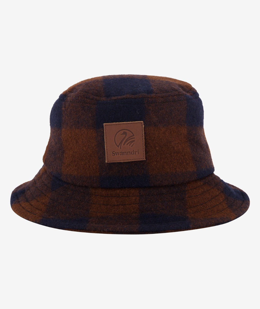 Swanndri Kaimai Wool Bucket Hat Ground Check