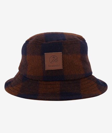 Swanndri Kaimai Wool Bucket Hat Ground Check