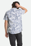 Brixton Charter Print SS Shirt Navy/White Collage