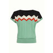 King Louie Boatneck Top Nova Minty Meadow