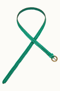 King Louie Glitter Braid Belt Aqua Green