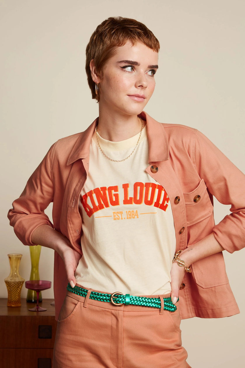 King Louie Glitter Braid Belt Aqua Green