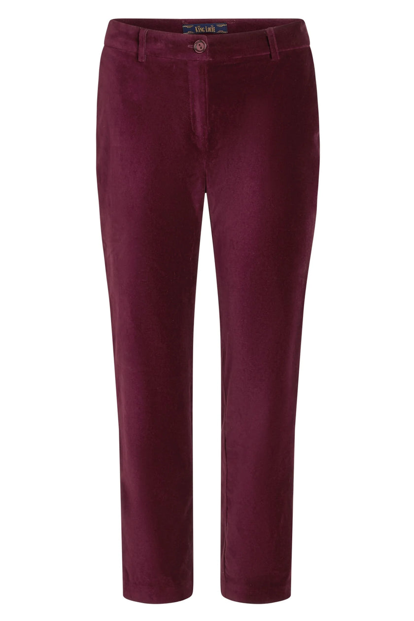 King Louie Ann Pants Uni Fargo Cabernet Red