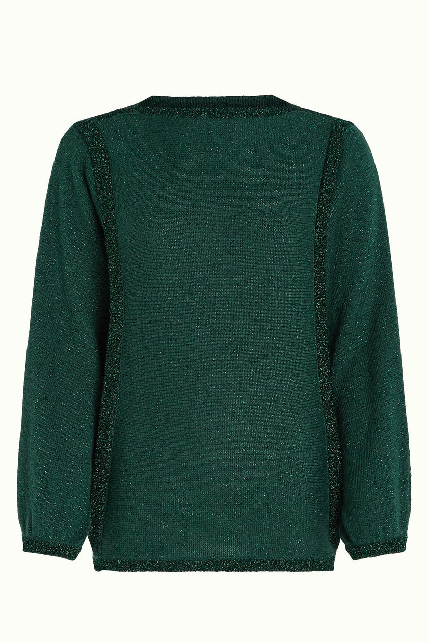King Louie Azzura Knit Top Eighties Urban Green