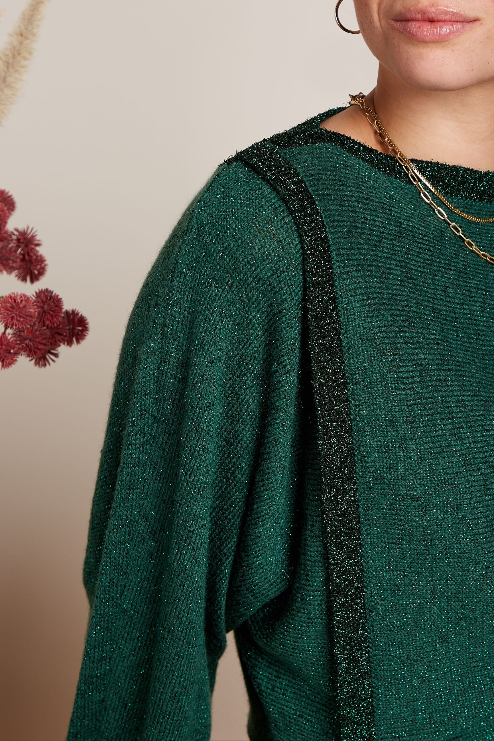 King Louie Azzura Knit Top Eighties Urban Green