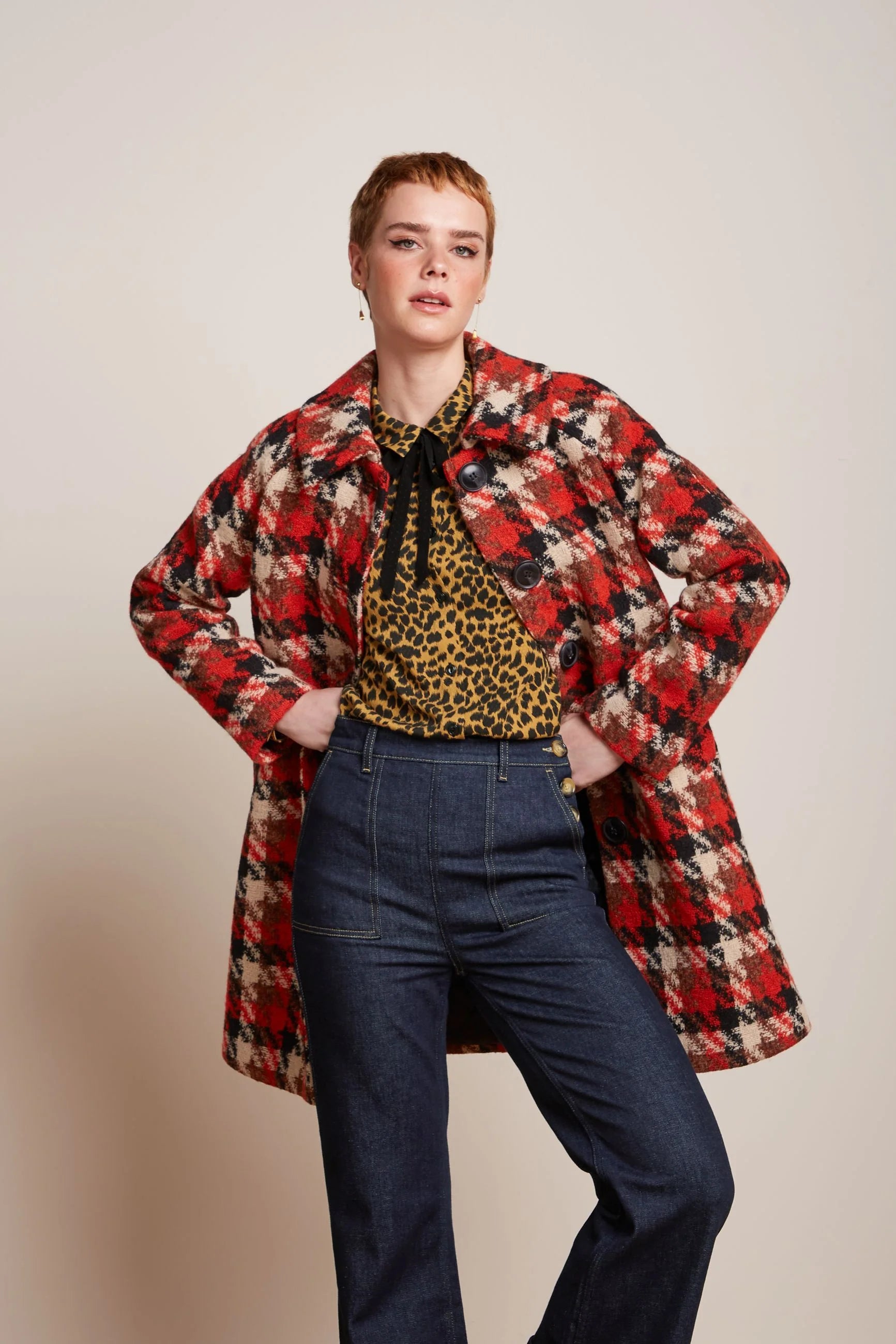 King Louie Betty Coat Ashby Check