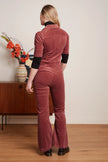 King Louie Garbo Flare Jumpsuit Corduroy