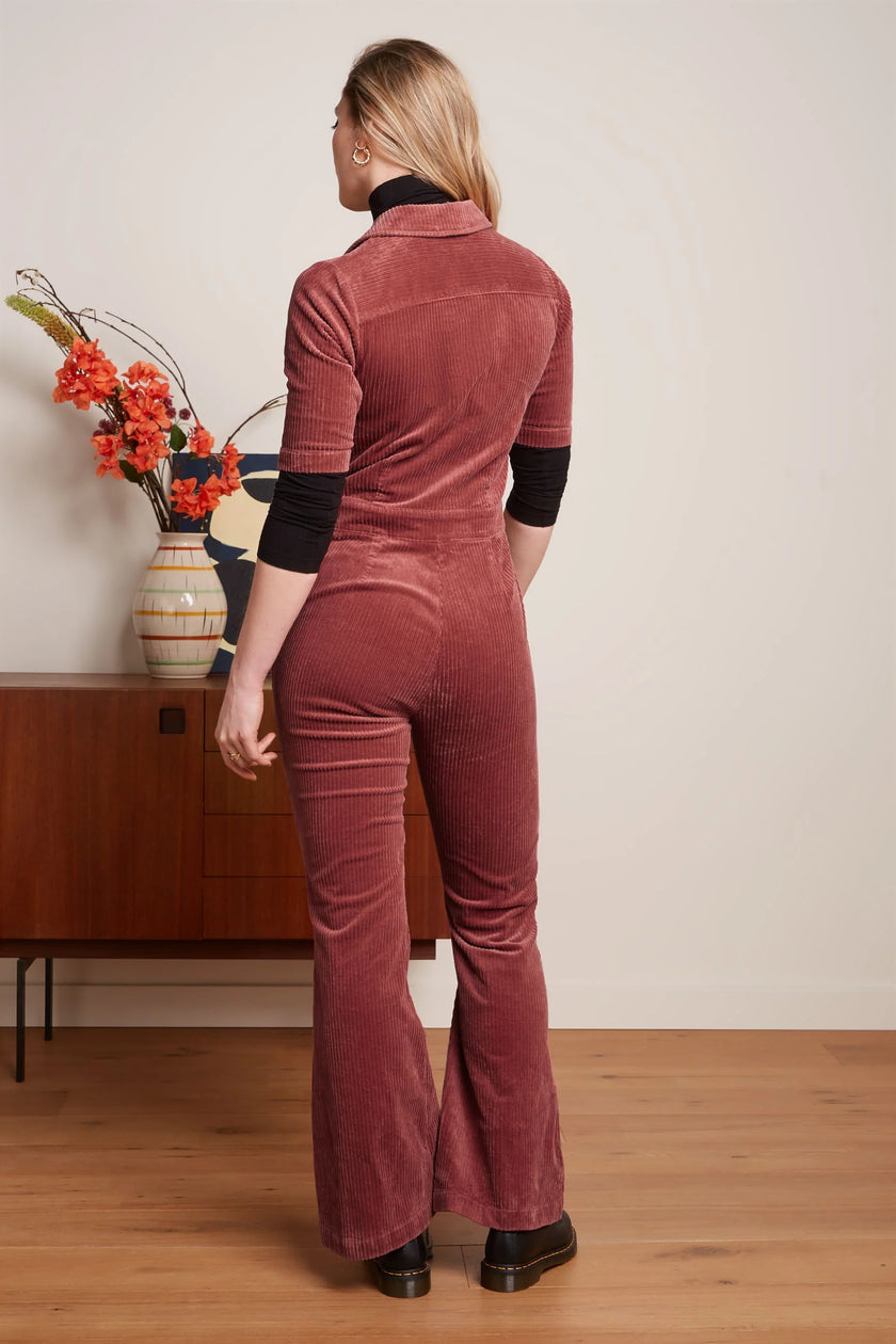 King Louie Garbo Flare Jumpsuit Corduroy