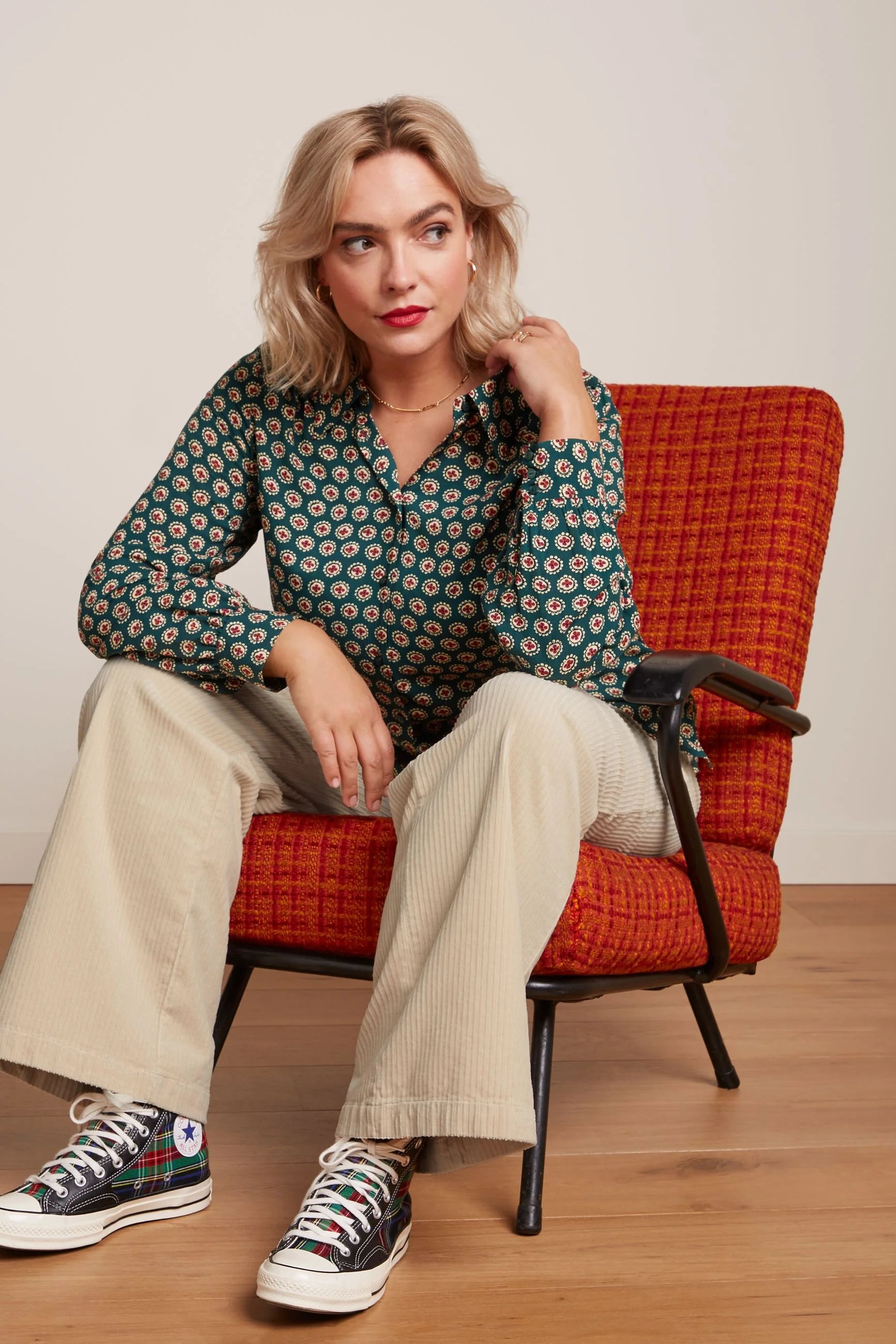 King Louie Marcie Pants Ivory Corduroy