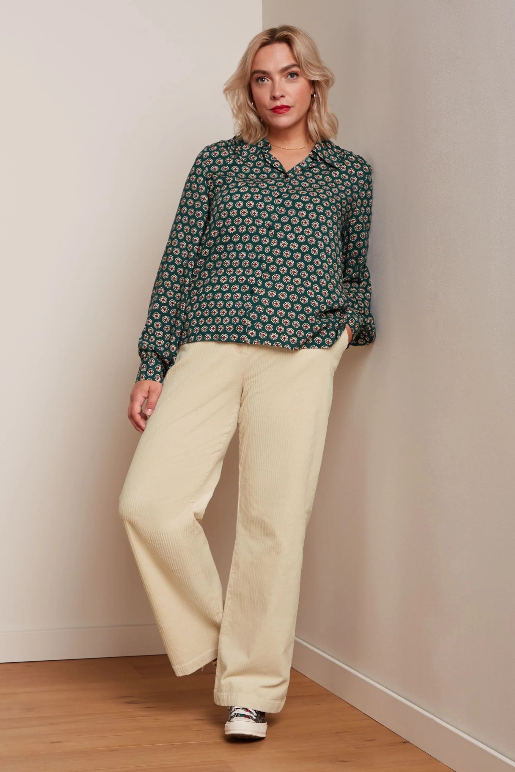 King Louie Marcie Pants Ivory Corduroy