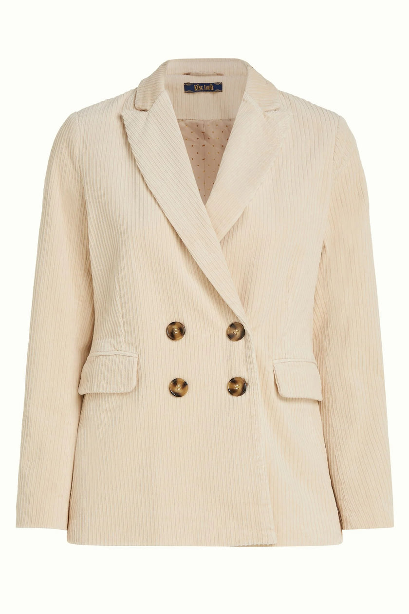 King Louie Tina Blazer Ivory Corduroy
