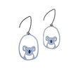 DENZ Midi Koala Earrings Grey/Black