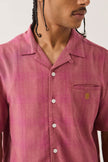 Brixton Century Short Sleeve Shirt Pink Shadow Plaid