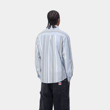 Load image into Gallery viewer, Carhartt WIP L/S Dwyer Shirt Dwyer Stripe - Bleach/Squid
